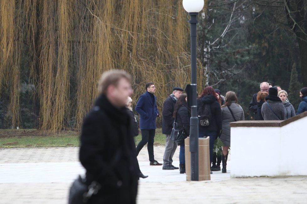 Lukáš Hejlík na pohřbu Jakuba Zedníčka