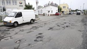 Tankodrom silnice ul. U Seřadiště Praha 10