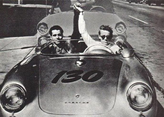 James Dean v Porsche 550 Spyder