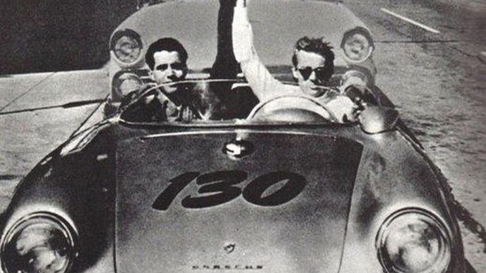 James Dean v Porsche 550 Spyder