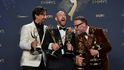 James Weaver, Evan Goldberg a Seth Rogen James Weaver, Evan Goldberg a Seth Rogen
