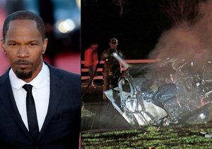 Oscarový herec Jamie Foxx zachránil člověka z hořícího auta.