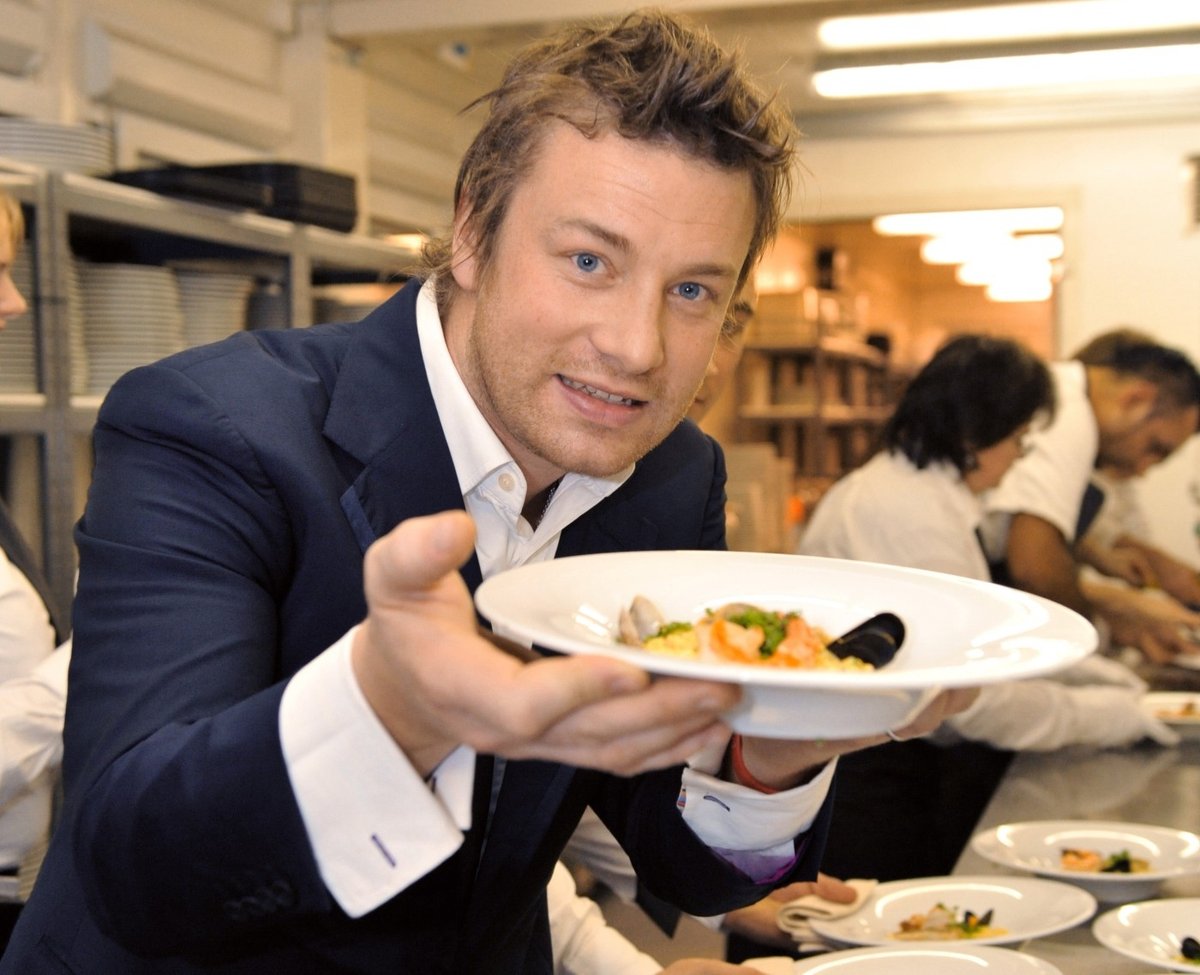 Jamie Oliver je populární britský šéfkuchař