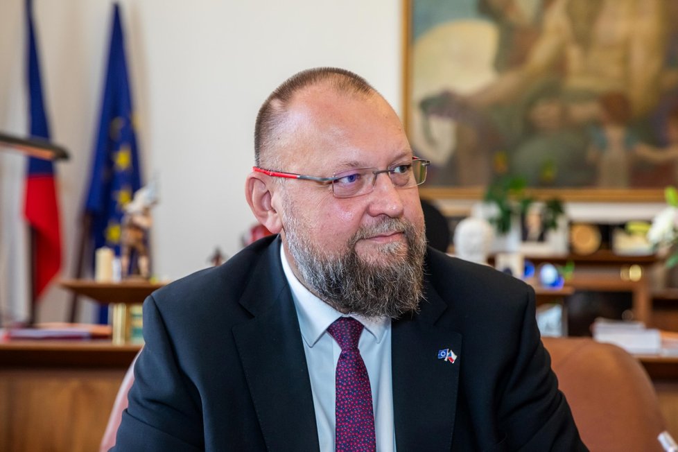Místopředseda Sněmovny Jan Bartošek (KDU-ČSL) při rozhovoru pro Blesk (11.10.2023)