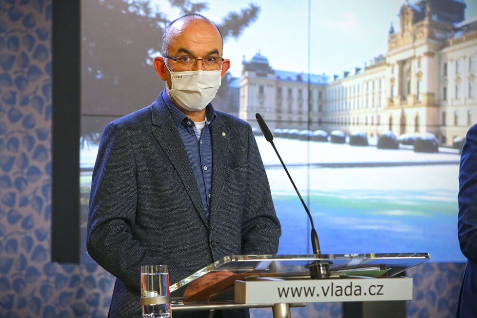 Jan Blatný při tiskovce na Úřadu vlády (28.1.2021)