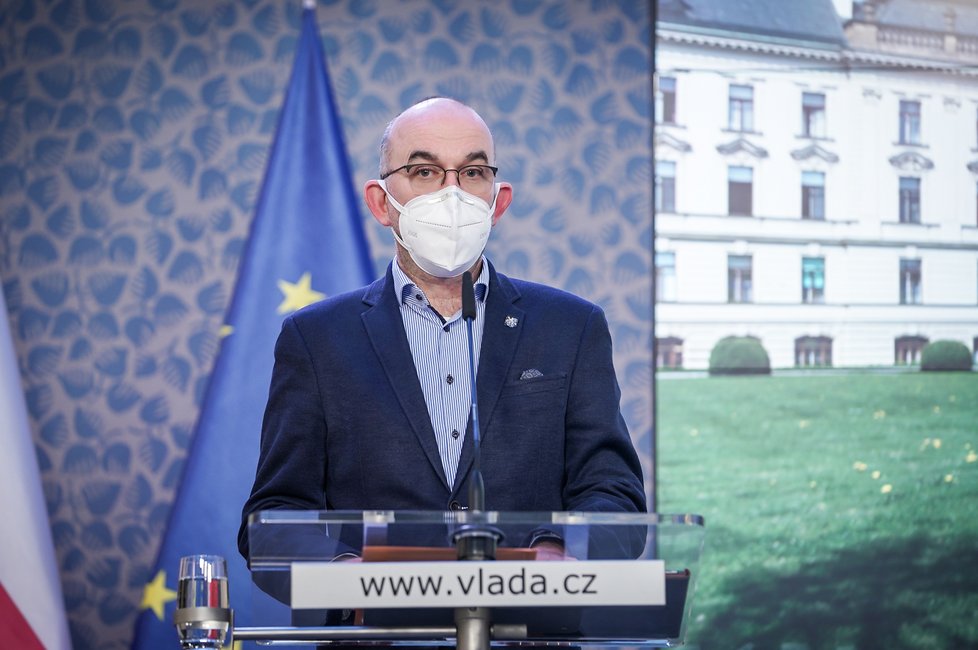 Jan Blatný na vládní tiskovce (6. 4. 2021)