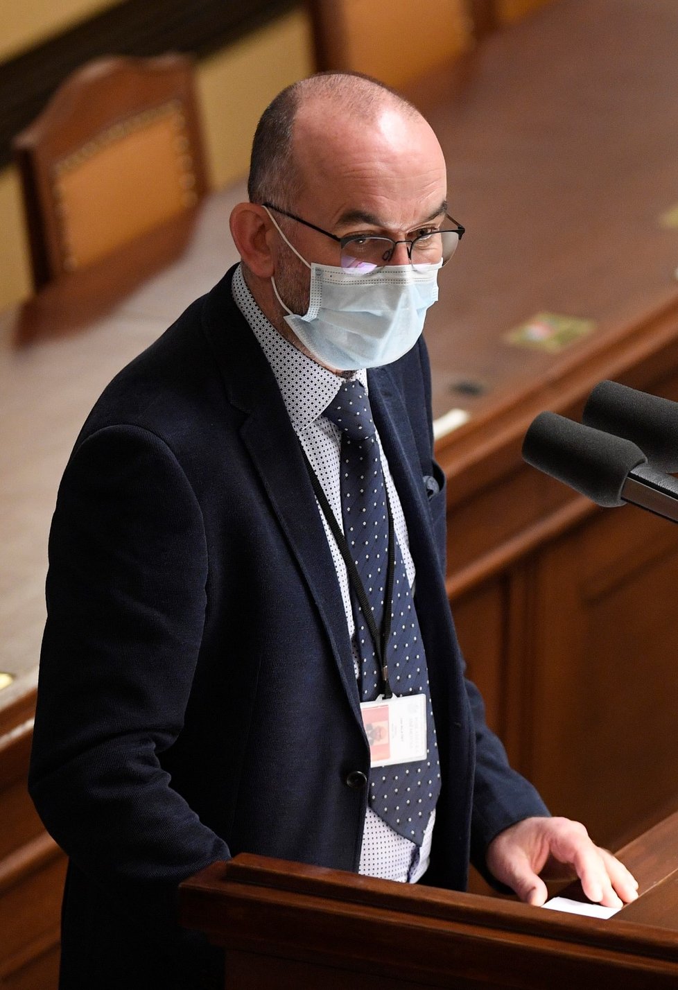 Schůze Poslanecké sněmovny 30. října 2020 v Praze. Na snímku je nový ministr zdravotnictví Jan Blatný.