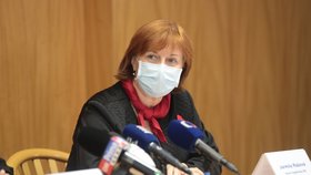Jarmila Rážová, bývalá hlavní hygienička na tiskovce ministerstva zdravotnictví (13.11.2020)