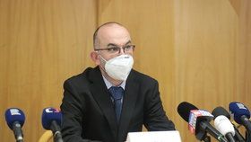 Ministr zdravotnictví Jan Blatný (za ANO) při tiskovce (13.11.2020)