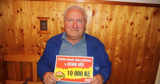 Jan Brož z Kostic v Trháku vyhrál 10 tisíc.