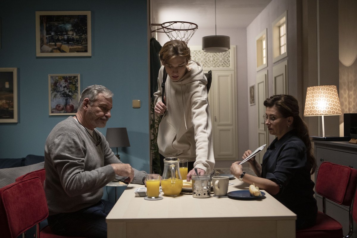Tomas se svými seriálovými rodiči Janem Čenským a Danou Morávkovou.