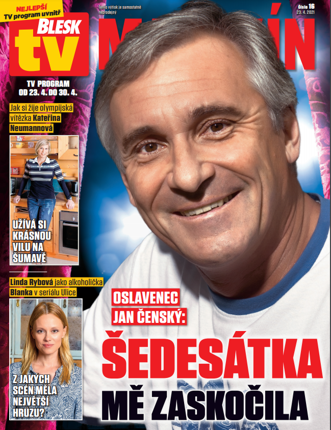 Jan Čenský v pátečním BLESK tv MAGAZÍNU.