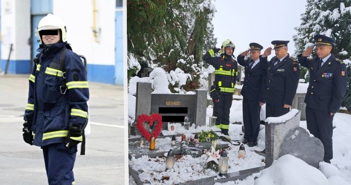 Dojemná vzpomínka kolegů na hasiče Honzu: Před rokem zemřel při požáru v Novém Boru.