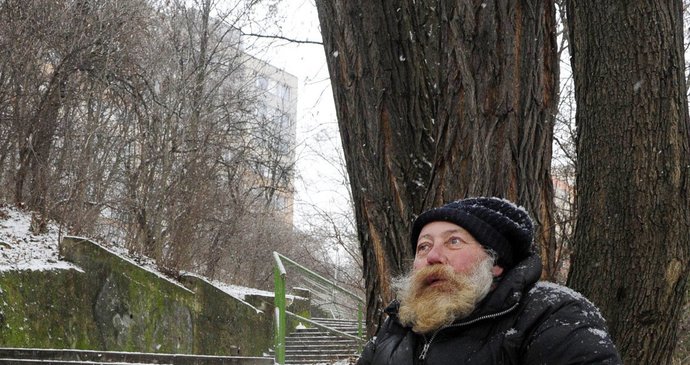 Určitě poslední fotka Jana Grebeníčka, v noci na včerejšek umrznul