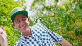 Jan Grolich (KDU-ČSL) během natáčení předvolebního klipu