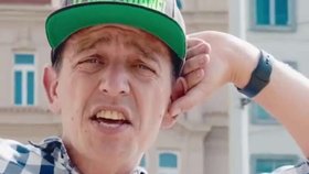 Jan Grolich (KDU-ČSL) během natáčení předvolebního klipu