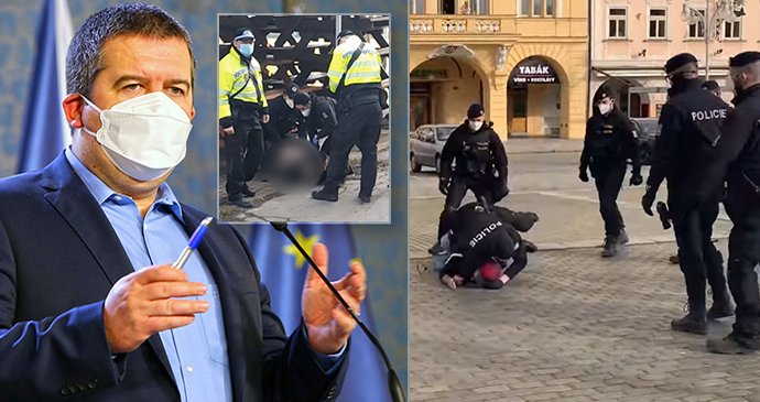 Vicepremiér Jan Hamáček (ČSSD) okomentoval zásahy policie proti lidem bez roušek a respirátorů, kteří odmítli spolupráci s policií či strážníky