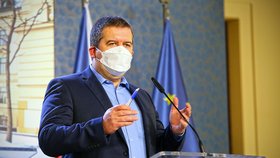 Jan Hamáček při tiskovce na Úřadu vlády (28. 1. 2021)