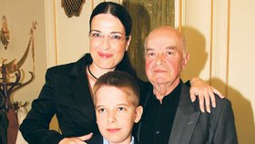 Michaela Jílková se svým otcem Janem Jílkem a synem Jakubem
