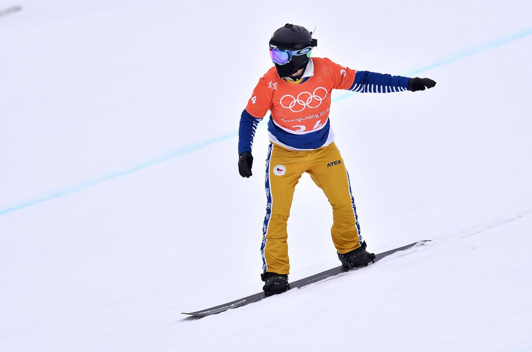 Český snowboardcrossař Jan Kubičík na OH v roce 2018