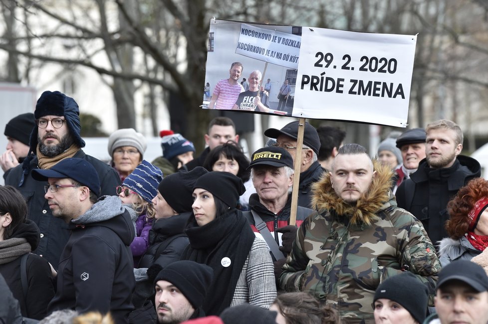 Bratislava si připomíná zavražděného novináře Jána Kuciaka s jeho snoubenkou (21.2.2020)