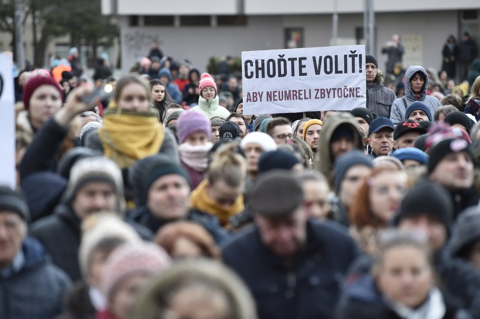 Bratislava si připomíná zavražděného novináře Jana Kuciaka s jeho snoubenkou (21.2.2020)