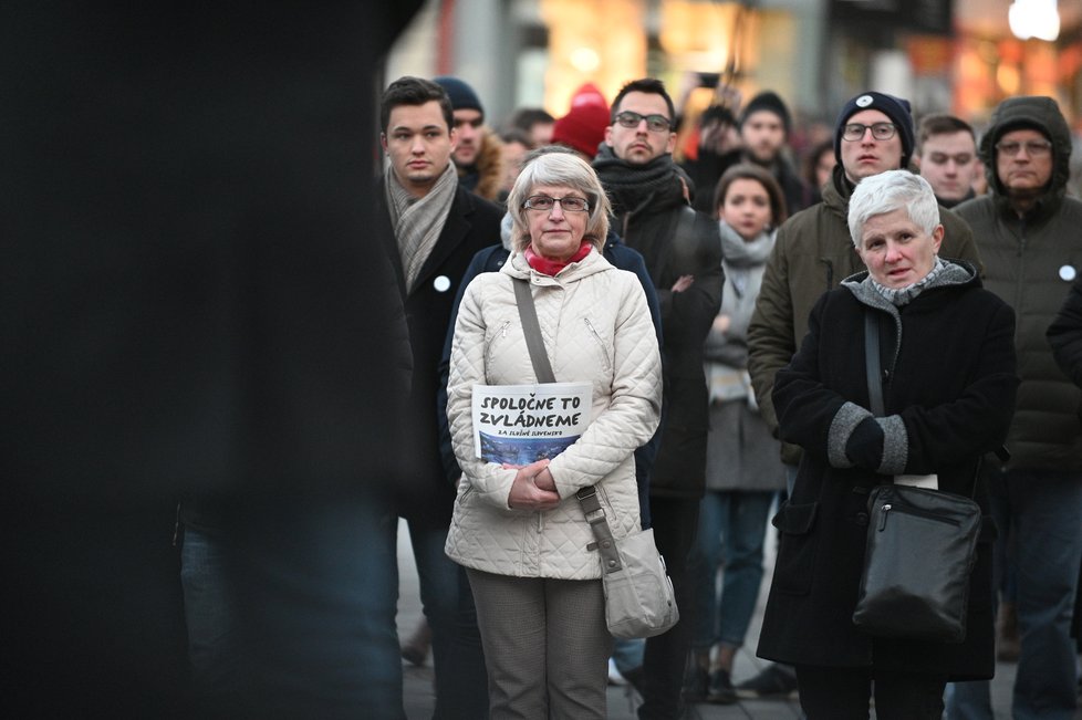 Bratislava si připomíná zavražděného novináře Jana Kuciaka s jeho snoubenkou (21.2.2020)