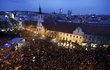 V Bratislavě i dalších slovenských městech uctili památku Jána Kuciaka a jeho snoubenky Martiny rok od jejich zavraždění (21.2.2019)