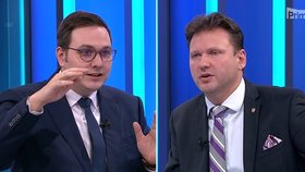 Jan Lipavský (Piráti) a Radek Vondráček (ANO) v Partii na Primě (6.11.2022)