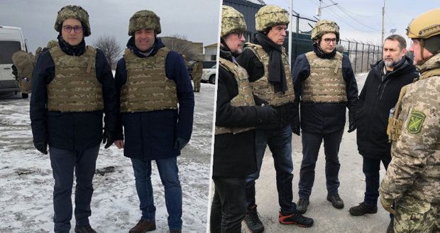 Lipavský v neprůstřelné vestě vyjádřil Ukrajině solidaritu. Zemanovi vzkázal: Chováme se odpovědně