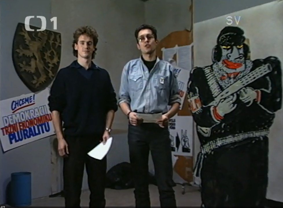 Prosinec 1989: Tak vypadal Potměšil na propagačním politickém videu těsně před nehodou.