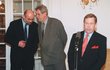 Jan Ruml, Miloš Zeman a Václav Havel při povolebních vyjednáváních v roce 1999.