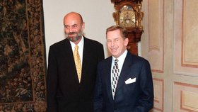 Jan Ruml a Václav Havel při povolebních vyjednáváních v roce 1999