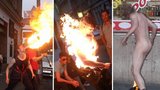 Šokující vernisáž u Saudků: Chrlič ohně se vznítil, tak šel donaha