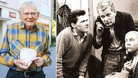 »Prostřední ze Tří chlapů v chalupě« Jan Skopeček slavil 90. narozeniny. Blesk byl mezi prvními gratulanty.