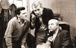 1963 - Tři chlapi v chalupě: Trojan, Skopeček a Lipský.