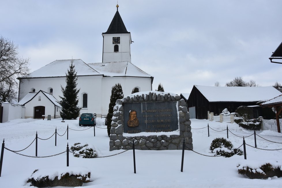 Památník Boženy Němcové ve Všerubech na Domažlicku.