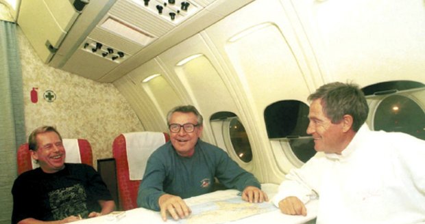 Jan Tříska, Miloš Forman a Václav Havel