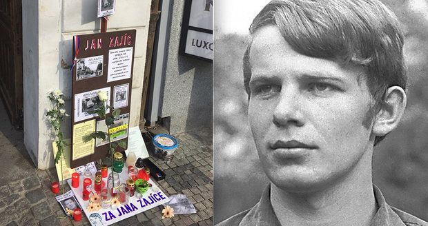 Jana Zajíce (†18) na Václavském náměstí uctili i jeho sourozenci. Upálil se před 50 lety, na místě instalují pamětní desku