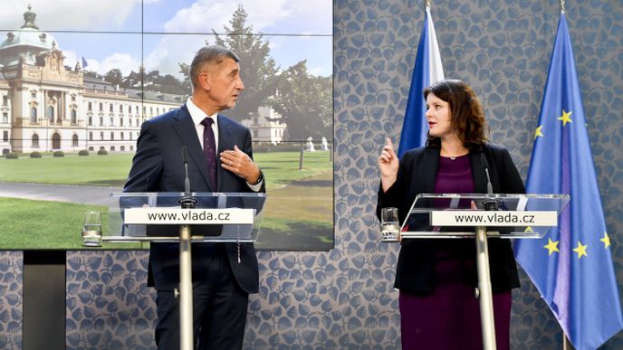 Jana Maláčová a Andrej Babiš