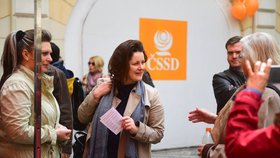 Jana Maláčová během prvomájové akce ČSSD v Lidovém domě (1.5.2019)