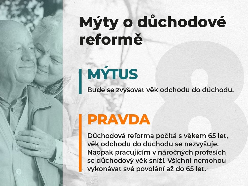 Jana Maláčová (ČSSD) na svém Facebooku zveřejnila mýty o důchodech a důchodové reformě.