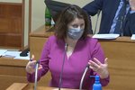Senát o koronaviru: Ministryně Jana Maláčová (ČSSD) přišla hájit navýšení ošetřovného. (29.4.2020)