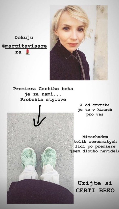 Jana Plodková se s papučemi pochlubila i na Instagramu.