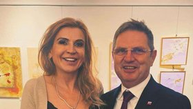 Jana Vaľová se slovenským velvyslancem v ČR Martinem Muránskym