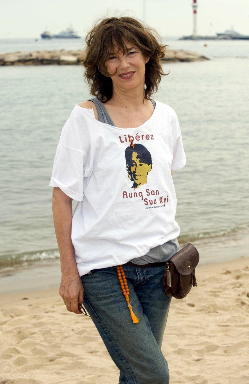 Britská herečka a módní ikona Jane Birkinová.