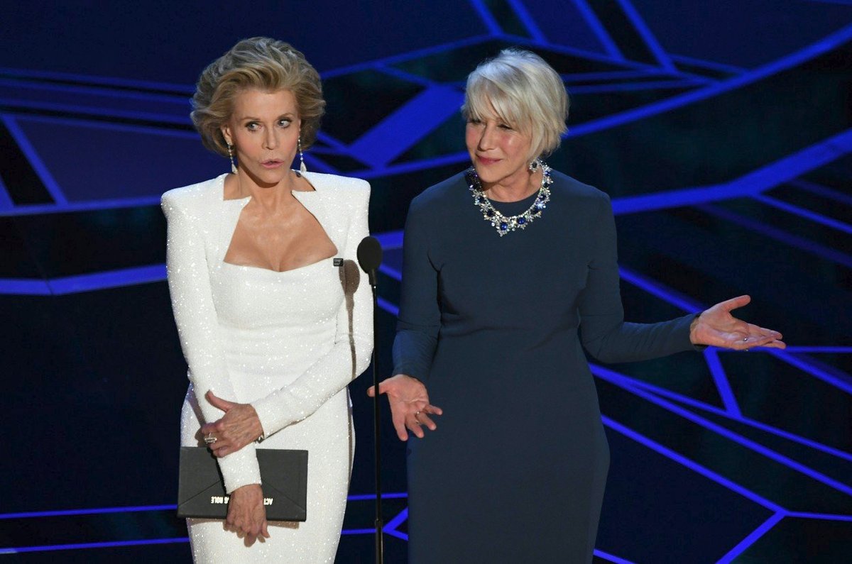 Jane Fonda a Helen Mirren na Oscarech