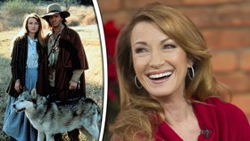 Jane Seymour. Vlevo jako doktorka Quinnová a vpravo dnes.