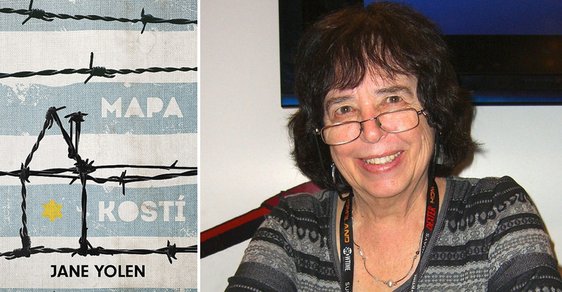 Jane Yolenová a obálka českého vydání jejího románu z doby holocaustu