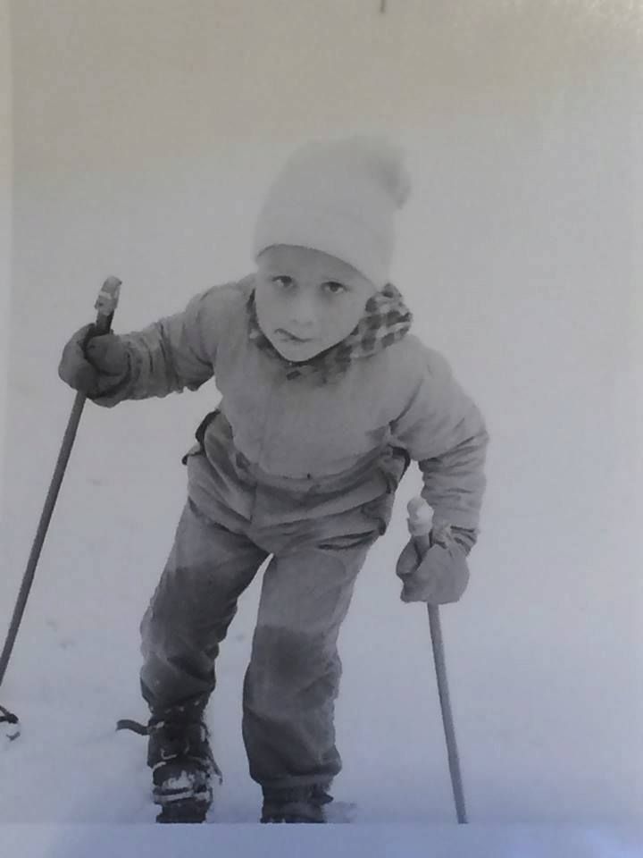 Janek Ledecký na lyžích v roce 1967. 